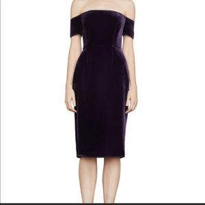 BCBGMAXAZRIA Crushed Velvet Off The Shoulder Dress Size 2
